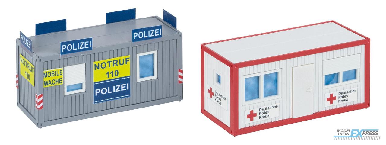 Faller 180338 1/87 POLITIE- EN DRK-KANTOORCONTAINER (01/25)*