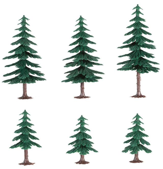 Faller 181157 6 RETRO FIR TREES