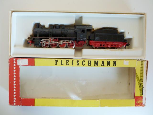 Fleischmann gebruikt materiaal 4145 DB stoomlok BR 55, gebruikt, in doos