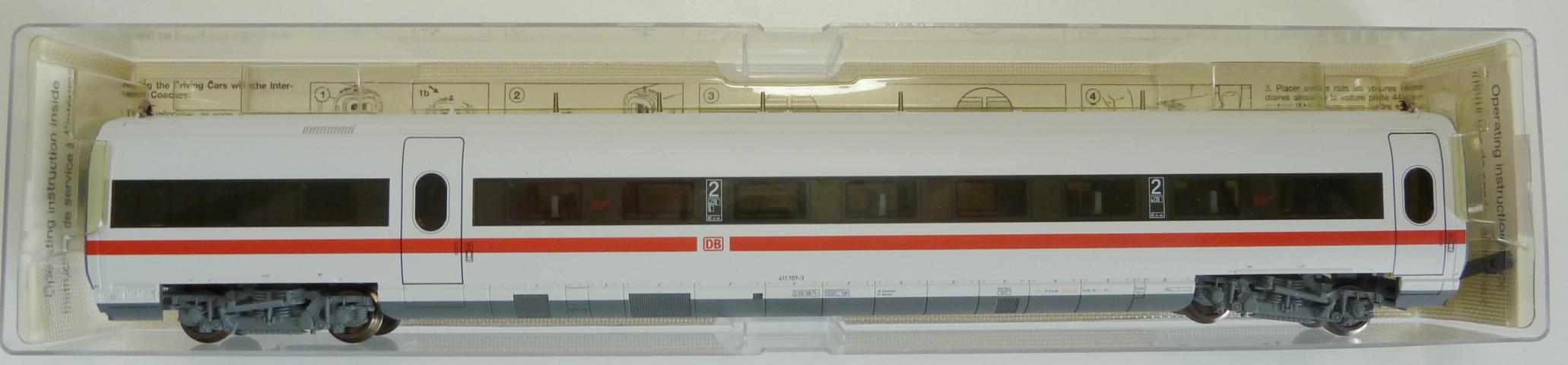 Fleischmann gebruikt materiaal 4464 DB-AG 2e klasse tussenrijtuig voor ICE-T BR 411, in goede staat, in doos