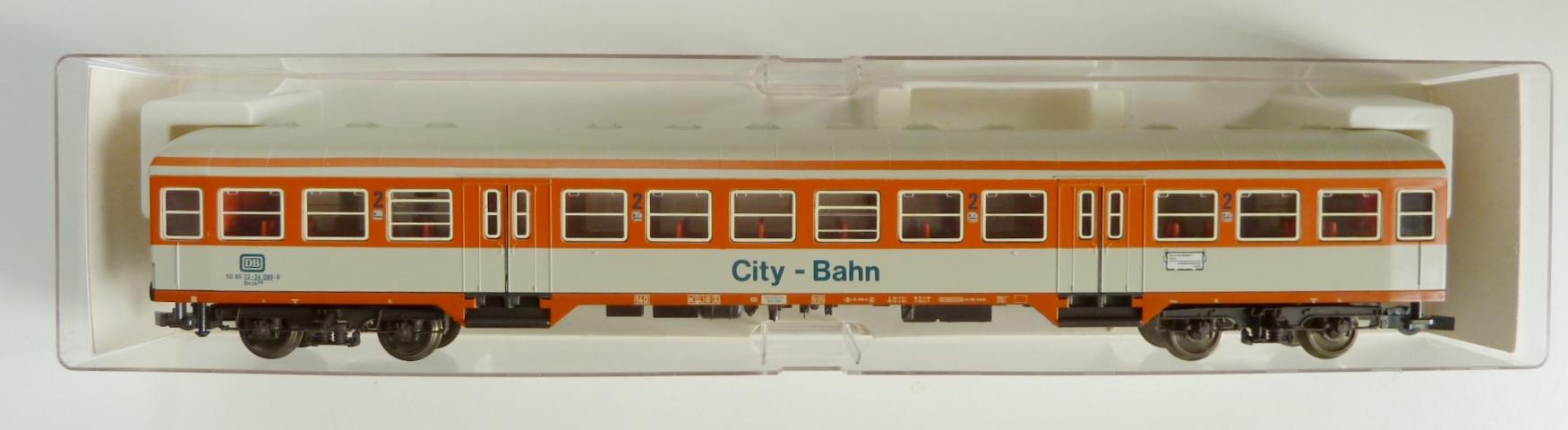 Fleischmann gebruikt materiaal 5125 Personenrijtuig Citybahn 2ek l DB in goede staat in doos