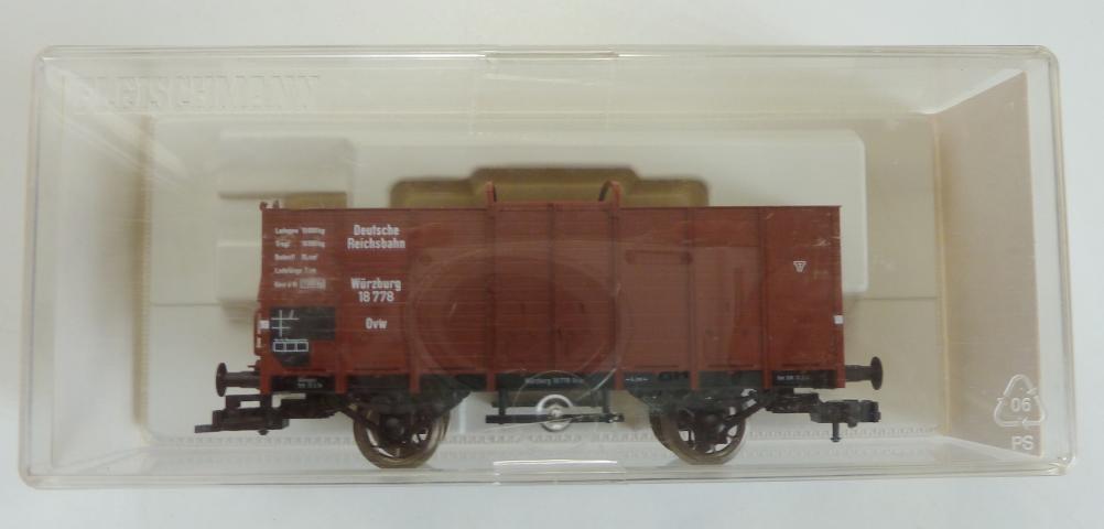 Fleischmann gebruikt materiaal 5203D Fleischmann Open goederenwagen DR nieuw in doos kk
