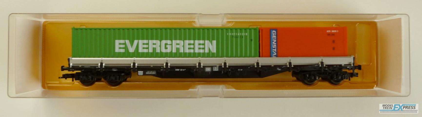 Fleischmann gebruikt materiaal 5249 Container Tragwagen EVERGREEN Container DB nieuw in doos K
