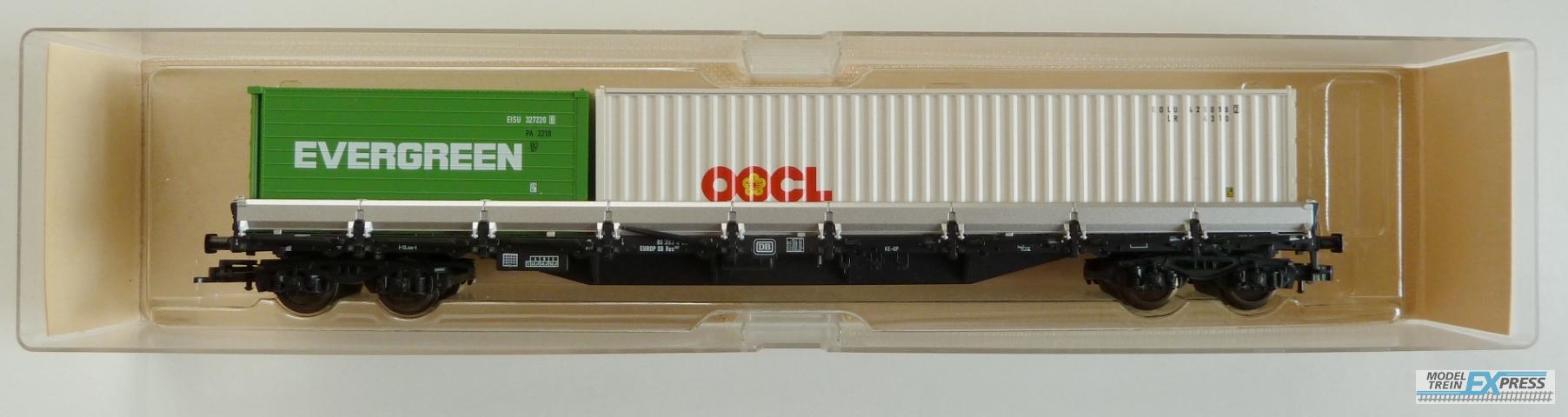 Fleischmann gebruikt materiaal 5250 DB Rongenwagen met OOCL & Evergreen containers nieuw in doos K