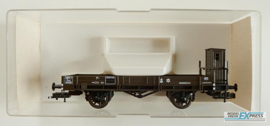 Fleischmann gebruikt materiaal 5254F Niederbordwagen Nzuf SNCF exclusief Frankrijk nieuw in doos K
