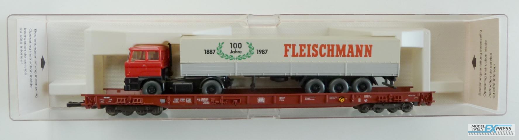 Fleischmann gebruikt materiaal 5274 Rollende Landstrasse met vrachtwagen Fleischmann 100 Jahre nieuw in doos