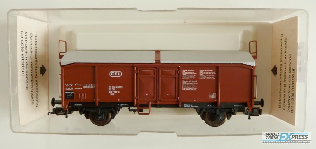 Fleischmann gebruikt materiaal 5333L Schuifdakwagon CFL DC periode IV nieuw in doos K
