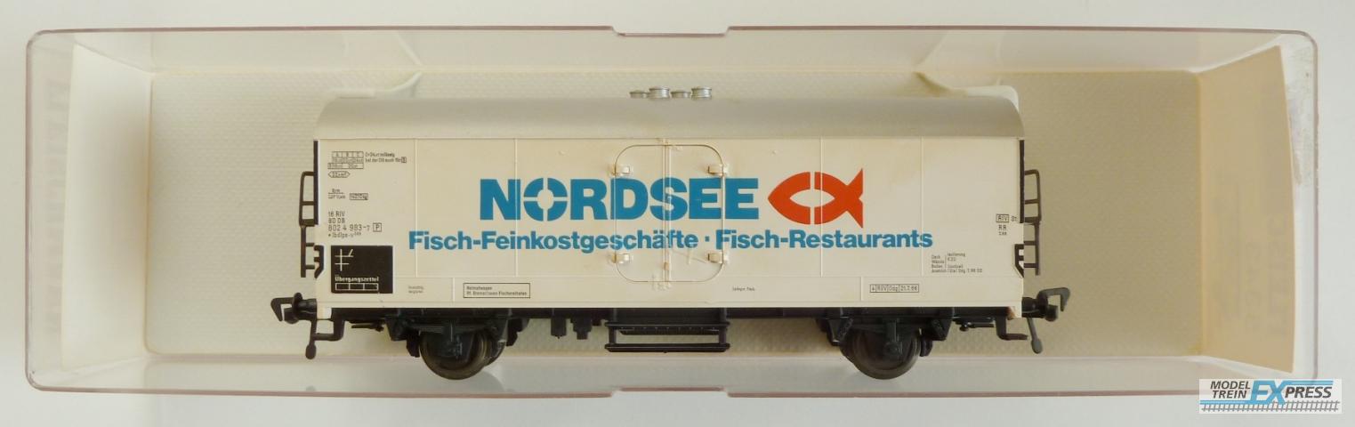 Fleischmann gebruikt materiaal 5343 Koelwagen NordseeLand Deutsche BundesbahnTijdvak: IV in redelijke staat in doos