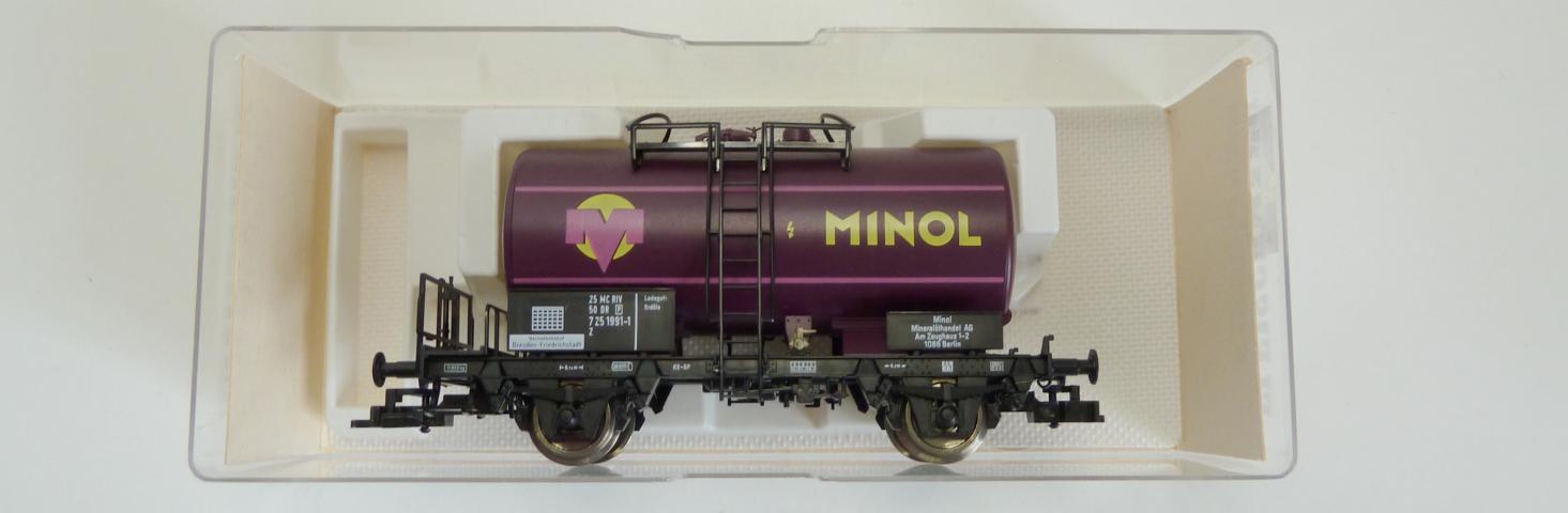 Fleischmann gebruikt materiaal 5414 DR 2-assige ketelwagen "Minol", in goede staat, in doos