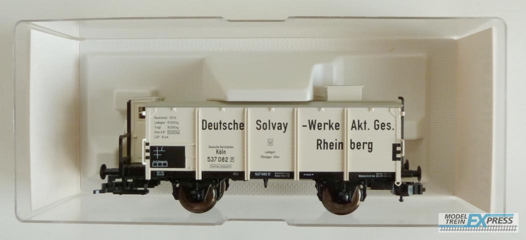 Fleischmann gebruikt materiaal 5449 Fleischmann Gesloten goederenwagen Deutsche Solvay-Werke van de Deutsche Reichsbahn nieuw in doos kk
