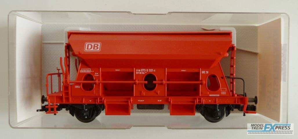Fleischmann gebruikt materiaal 5517 Selbstentladewagen verkehrsroter Lackierung, Bauart Tds.928, der DB AG nieuw in doos K