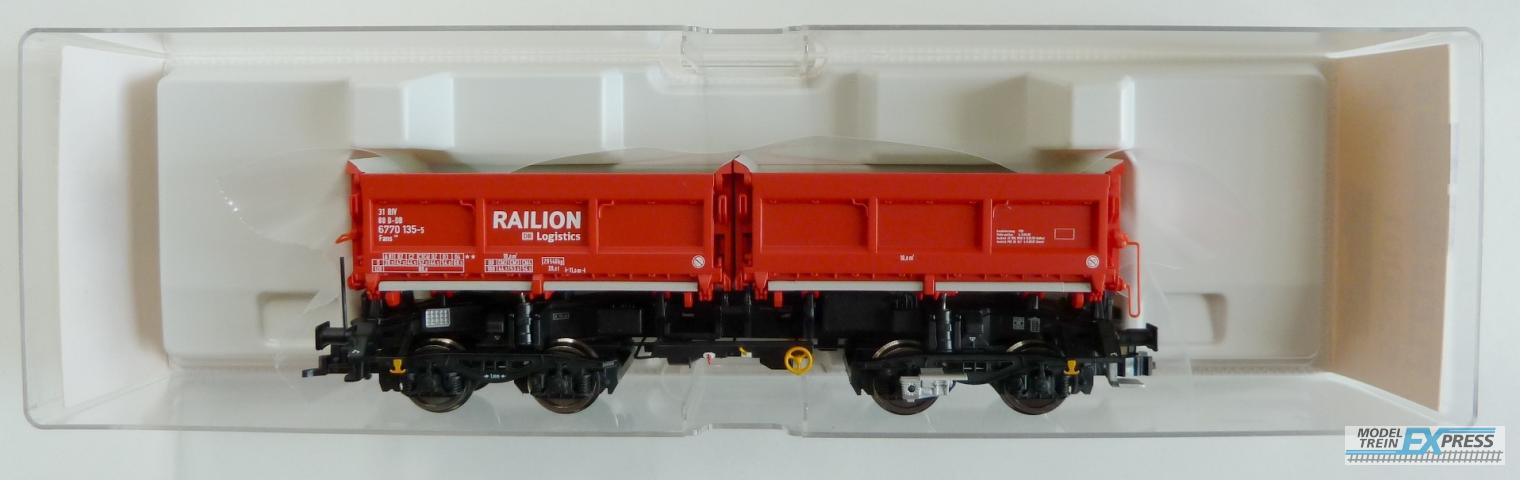 Fleischmann gebruikt materiaal 553001 Muldenkippwagen mit Handbremse Modell des DB AG Fans 128 nieuw in doos K