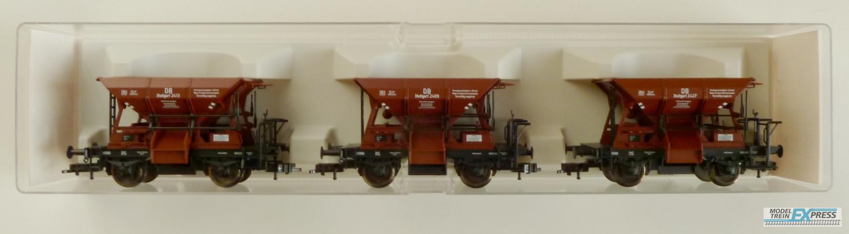 Fleischmann gebruikt materiaal 825505 Set van 3 Type Talbot Ballast Wagons nieuw  in doos F