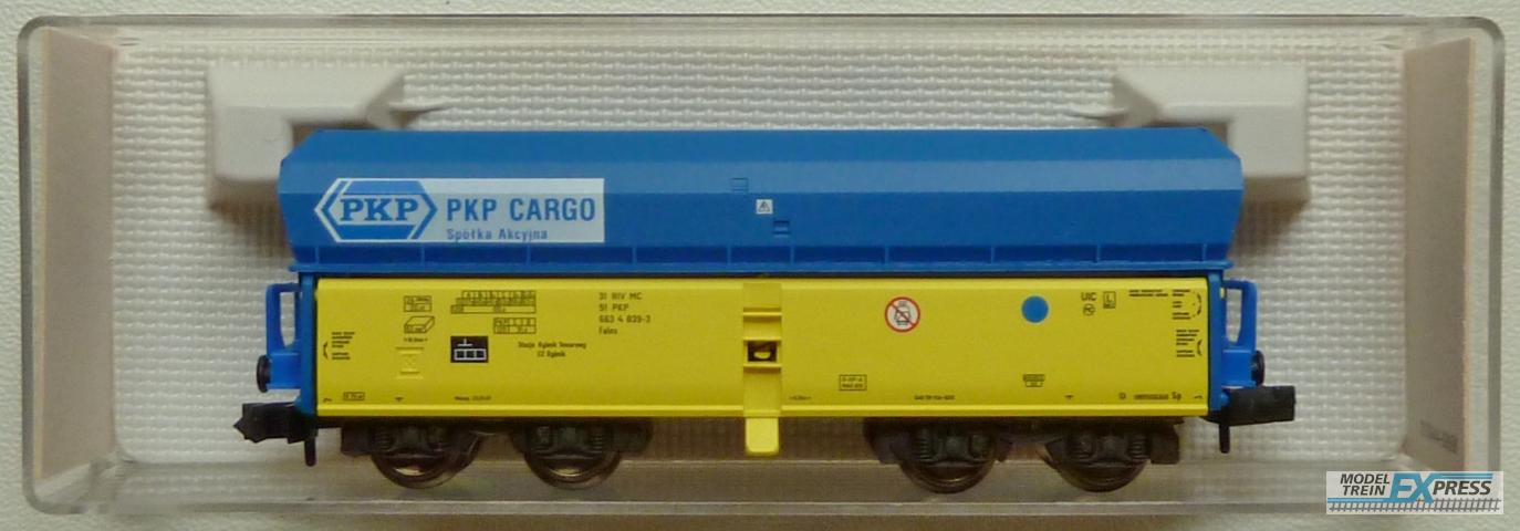 Fleischmann gebruikt materiaal 852201 Fleischmann Großraumselbstentladewagen Falns blau/gelb der PKP Cargo, Epoche V