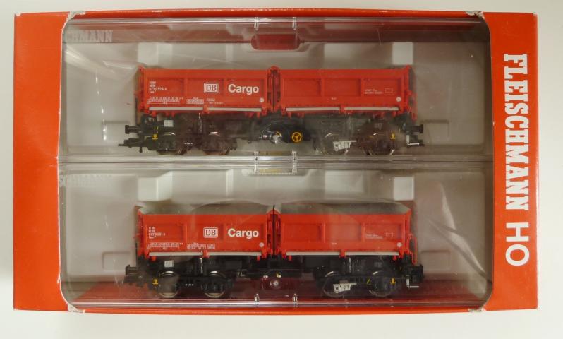 Fleischmann gebruikt materiaal 865530 Schüttgutwagen-Set Fans DB AG nieuw in doos