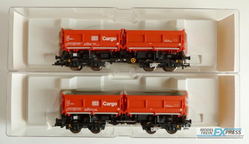 Fleischmann gebruikt materiaal 875530 Fleischmann Wagenset Muldenkippwagen Bauart Fans der DB nieuw in doos kk