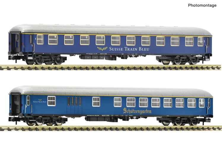 Fleischmann 6260083 2er Set Personenwagen Suisse Train Bleue