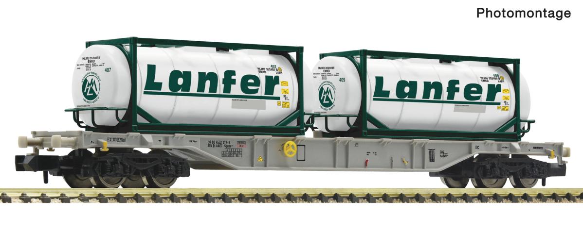 Fleischmann 6660088 Containertragwagen Sgnss AAE+Lanfer Container