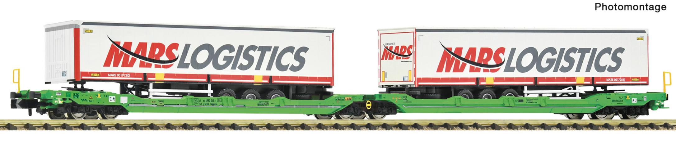Fleischmann 6660102 Doppeltaschenwagen T3000e  CFL+Mars Auflieger