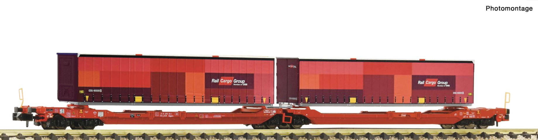 Fleischmann 6660133 Doppeltaschenwagen T3000e RCA + RCA Pritschen