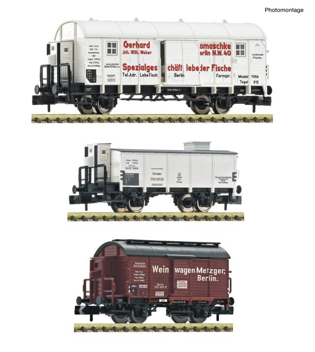 Fleischmann 6660148 3er Set gedeckte Güterwagen DRB