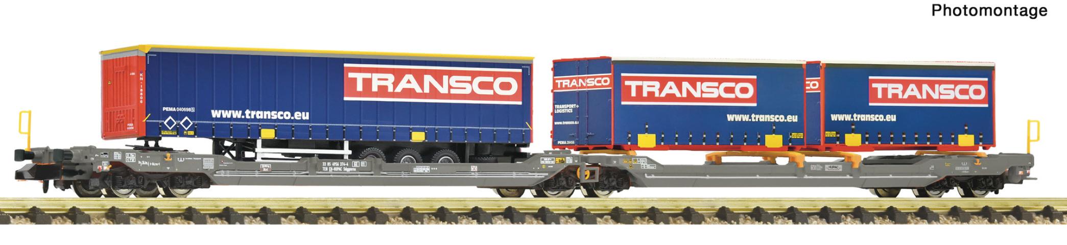 Fleischmann 6660151 Doppeltaschenwagen T3000e Hupac+Transco