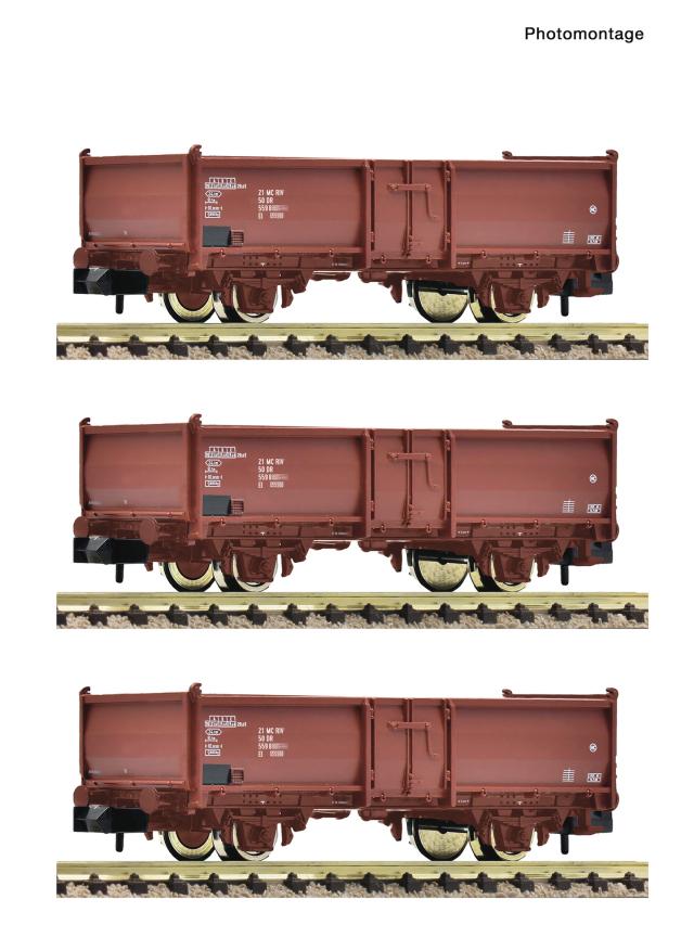Fleischmann 6660158 3er Set offene Güterwagen DR