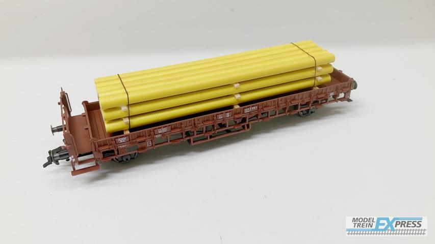 Fleischmann 805257 Offener Güterwagen mit Bremserbühne und Röhrenladung