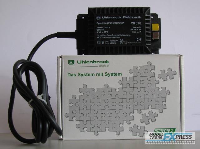 Gebruikt Materiaal Overige Merken 20070 Uhlenbrock 70 Uhlenbrock travo voor oa booster, intellibox en verlichting 70VA in doos