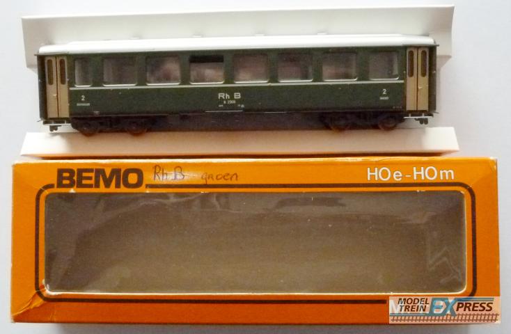 Gebruikt Materiaal Overige Merken 3254 Bemo H0m RhB rijtuig 2e klasse B 2309