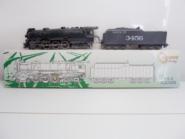 Gebruikt Materiaal Overige Merken 3401 Mehano Santa Fe stoomloc 3456, 4-6-4 Hudson, in goede staat, in doos
