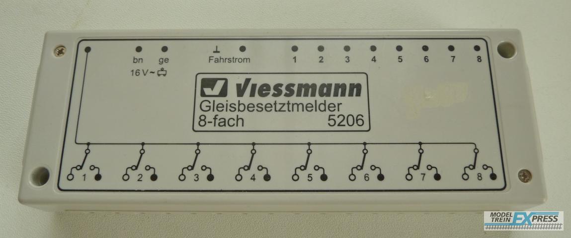 Gebruikt Materiaal Overige Merken 5206V Viessmann Gleisbesetztmelder, 8-fach