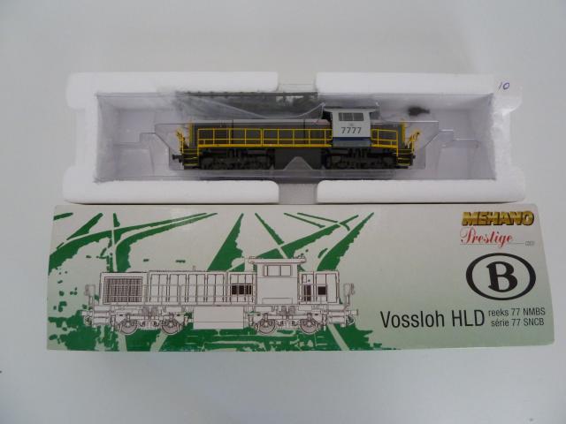 Gebruikt Materiaal Overige Merken 5949 Mehano NMBS/SNCB diesellok 7777 (Antwerpen) B + NL + D, DCC Sound, in goede staat, in doos