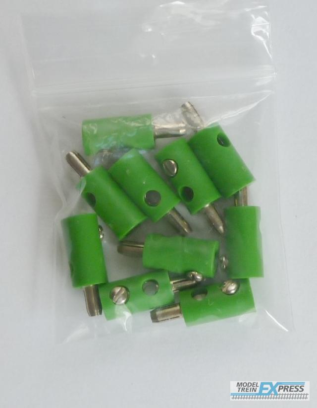 Gebruikt Materiaal Overige Merken STEK1002 Stekkers groen 10 stuks ( man )