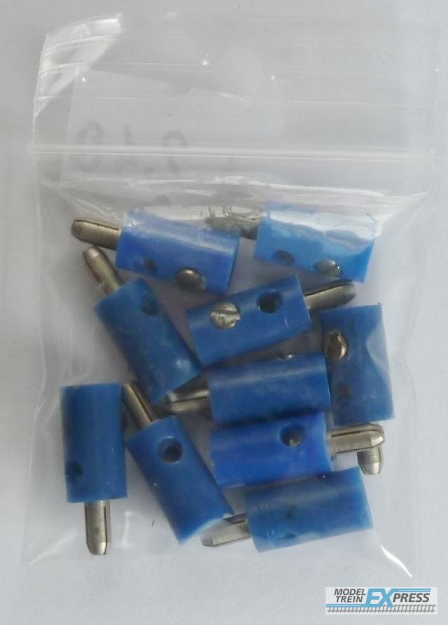 Gebruikt Materiaal Overige Merken STEK1004 Stekkers blauw 10 stuks ( man )