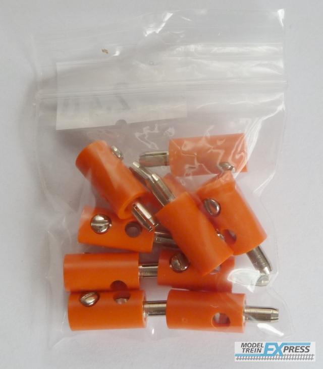 Gebruikt Materiaal Overige Merken STEK1005 Stekkers oranje 10 stuks ( man )