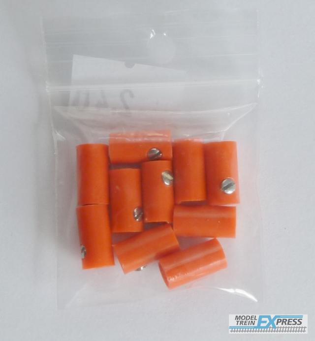 Gebruikt Materiaal Overige Merken STEK2005 Stekkers oranje 10 stuks ( vrouw )