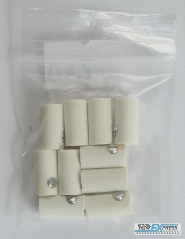 Gebruikt Materiaal Overige Merken STEK2006 Stekkers wit 10 stuks ( vrouw )