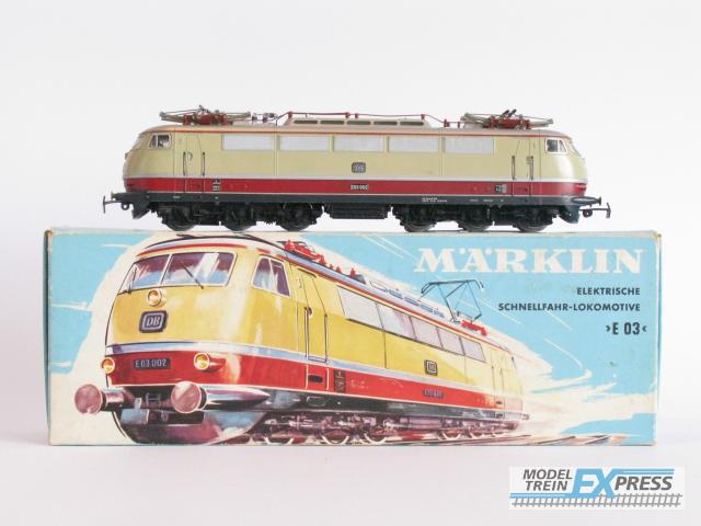 Gebruikt Materiaal 3053 Marklin E-Lok DB BR E 03 ( let op zonder doos )