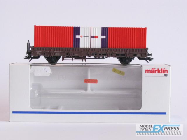Gebruikt Materiaal 4608 Marklin Strukton Containers met NS Rongenwagen NL