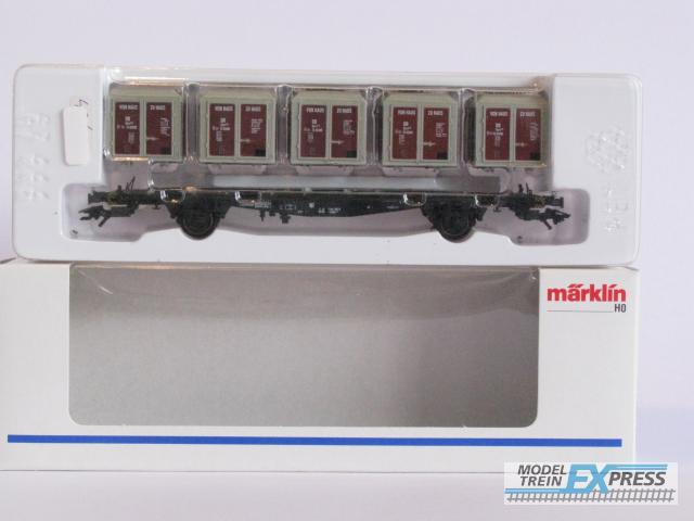 Gebruikt Materiaal 4767 Marklin Db Von Haus Zu Haus Container Transport Wagon Modeltreinexpress