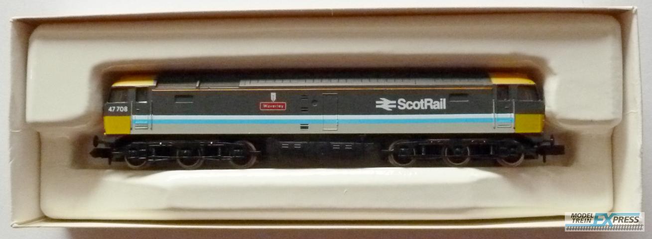 Gebruikt Materiaal 8001 Graham Farish BR diesellok Class 47 "Scotrail" no. 47708