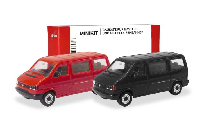 Herpa 012805-003 VW T4, rood/zwart (Minikit 2 st.)