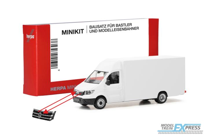 Herpa 014076 MAN TGE / VW Crafter, wit (Minikit; te bouwen als MAN of als VW)