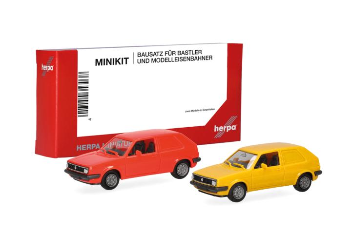 Herpa 014281 VW Golf II 2d (2 st.), rood & geel (Minikit)