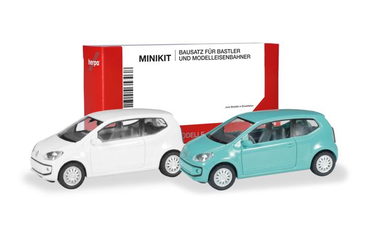 Herpa 014373 VW Up! 3-d (Typ AA), groen/wit (Minikit 2 st.)