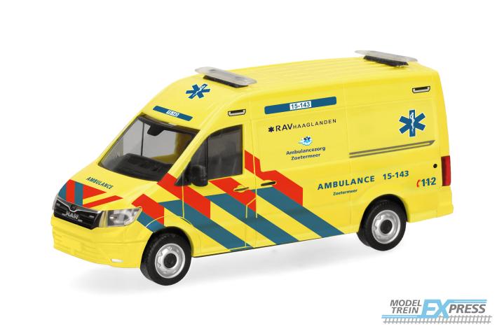 Herpa 098694 MAN TGE Ambulance RAV Haaglanden (NL)