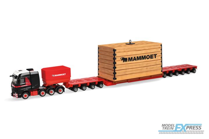 Herpa 319201 Mercedes Benz Actros SLT Schw.Sz. + kist Mammoet (NL)