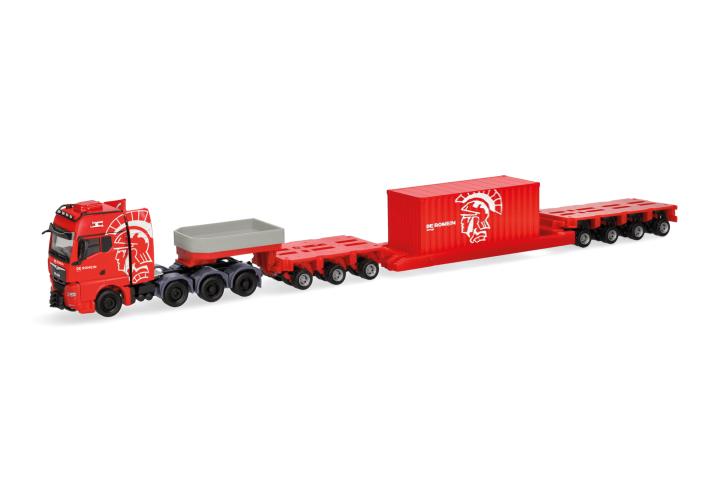Herpa 320764 MAN TGX GX dieplader + 20ft. Container De Romein Group (NL)