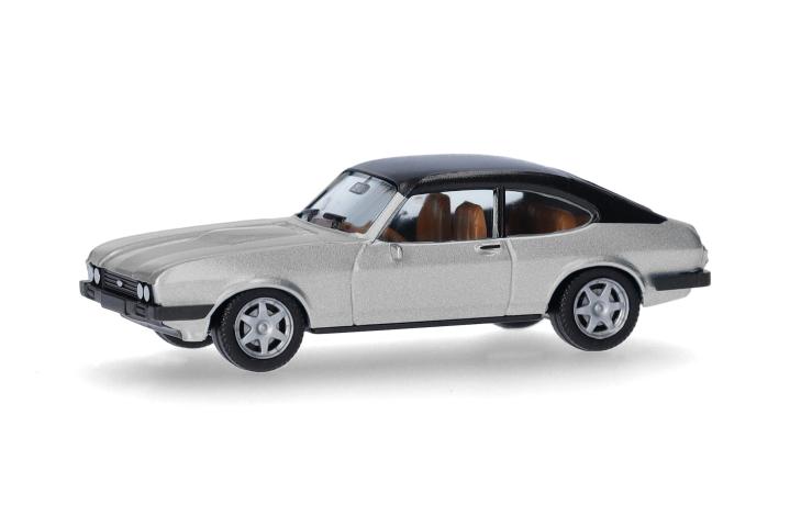 Herpa 430807-003 Ford Capri II + Vinyl dak, zilver metallic